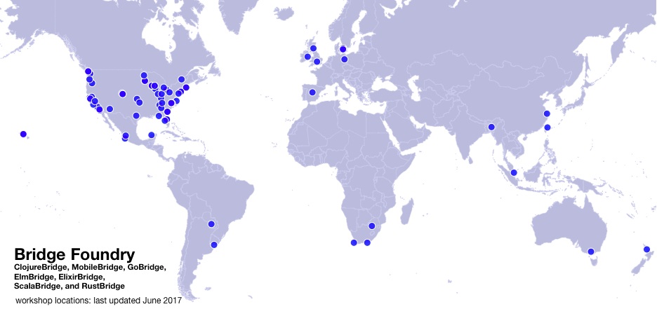 map with dots all over the world